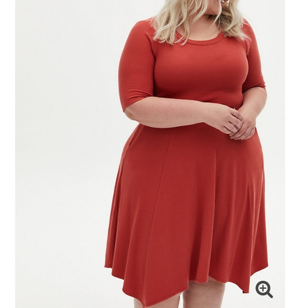 Torrid orange skater dress